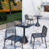 customized iron table and chairs patio outdoor furniture set with coffee-Yuxun