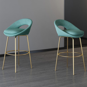 wholesales bar stool modern luxury luxury fabric  high bar chair-Yuxun