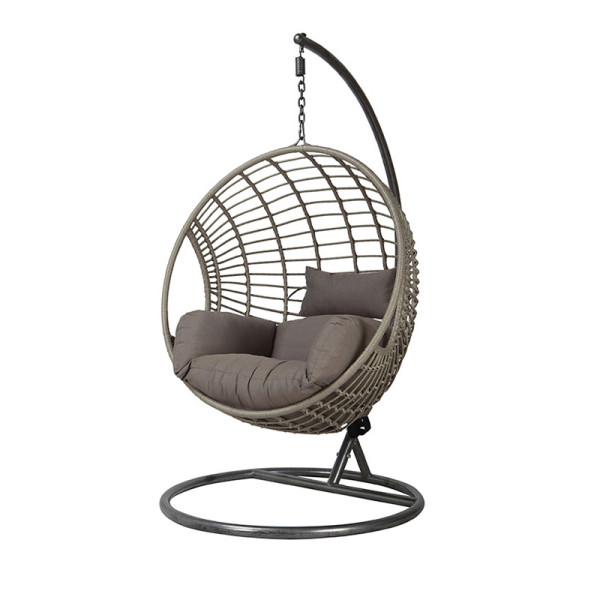 wholesale hanging egg swing chair with metal stand rattan wicker-Yuxun