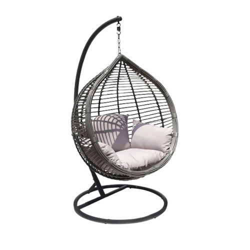 wholesale hanging egg swing chair with metal stand rattan wicker-Yuxun