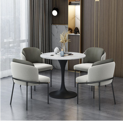 wholesales marble coffee table and chairs round shape modern style-Yuxun