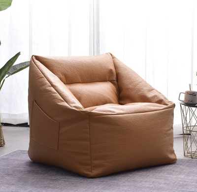 wholesale leather bean bag sofa high quality nano leather filler filling lazy bean bag -Yuxun