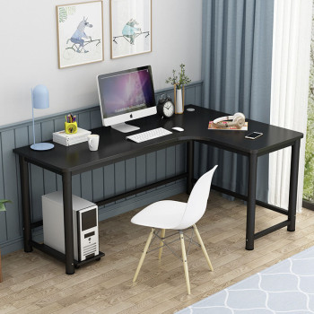 wholesale L-shape office desk furniture panel wooden computer desk -Yuxun