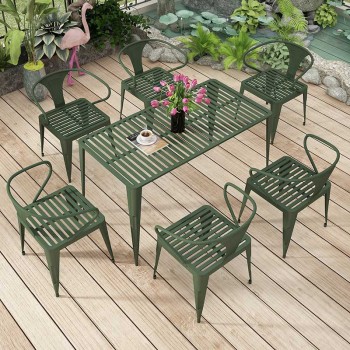 customized iron table and chairs exquisite patio outdoor furniture set -Yuxun