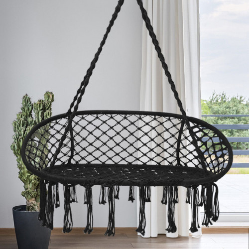 custom tassel hanging hammock chair poly cotton rope outdoor garden-Yuxun