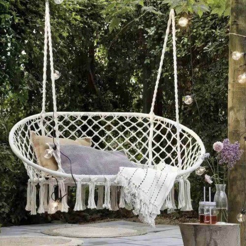 custom tassel hanging hammock chair poly cotton rope outdoor garden-Yuxun