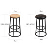 wholesales wooden top bar stool modern simple  high bar chair with metal foot-Yuxun