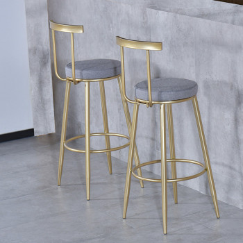 wholesales bar stool modern simple fabric  high bar chair iron frame-Yuxun