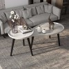 wholesales wooden coffee table and chairs round shape modern style-Yuxun
