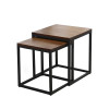 wholesales square wooden coffee table and chairs round shape modern style-Yuxun