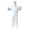 Disposable Coverall Full Body Protective Suit Isolation Clothing with Hooded  Elastic Cuff