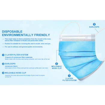 Hospital Disposable 3 Layers Non-woven Surgical Face Mask