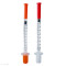 Disposable Orange Syringe Insulin 100 Iu with Needle Insuline Syringe 1 Ml
