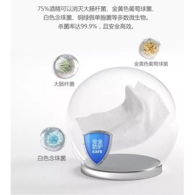 Ce Iso9001 Gmpc Arabian Alcohol Wipes Tissue