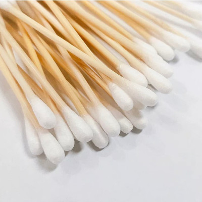 Disposable Sterile Medical Wooden Stick Customized Medicated Cotton Swabs