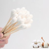Disposable Colored Ear Cleaner Bamboo Medical Wooden Cotton Swab