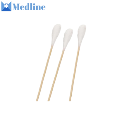Disposable Sterile Medical Wooden Stick Customized Medicated Cotton Swabs