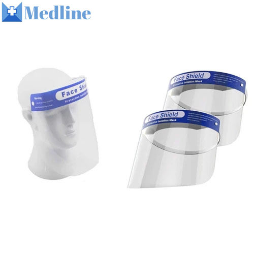 Face Shield Safety Reusable Wide Visor Spitting Anti-Fog Lens