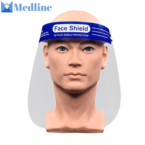 Face Shield Safety Reusable Wide Visor Spitting Anti-Fog Lens