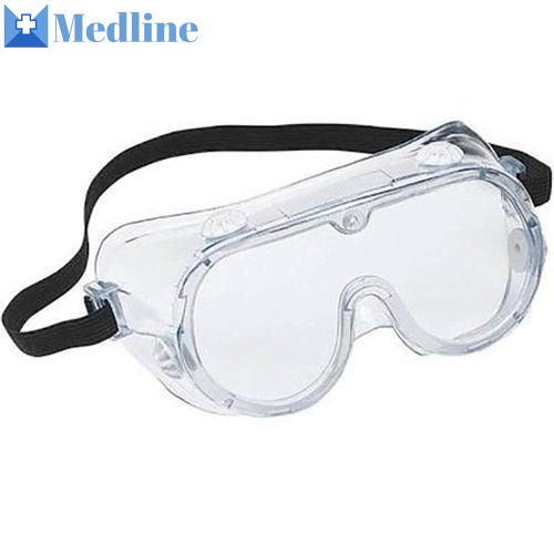 EN166 Comfortable Ultra Transparent Polymer Protection Medical Goggle Materials Isolation