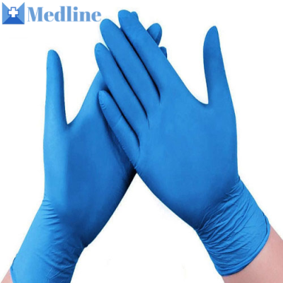 Nitrile Gloves Disposable Powder-Free Latex PVC Vinyl 5 mil Nitrile Gloves Large