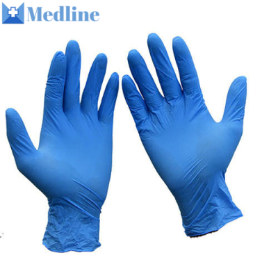 Powder Free Disposable Vinyl Gloves PVC Blue Nitrile Gloves Large