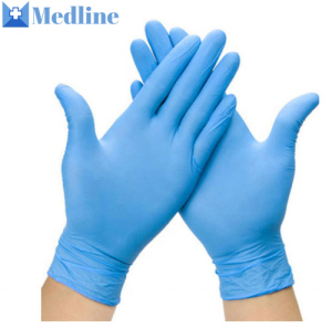 Disposable Hospital Medical Surgical Blue Nitrile Guantes Safety Examination Gloves