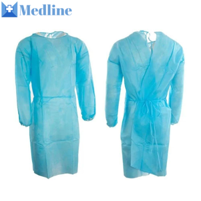 Medical Non Woven Isolation Gowns 30 gsm Disposable Surgical Gowns Non Sterile