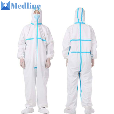Sterile Nonwoven Waterproof Safety Protection Suit Disposable Coverall Isolation Gowns
