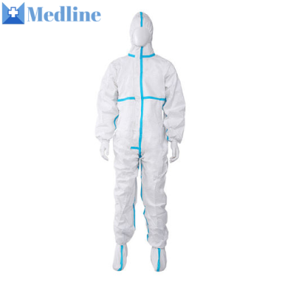 Hooded Coveralls Waterproof Disposable Sterile Coverall Suit PPE Protection Isolation Gown