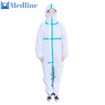 Isolation Coveralls Protection Suit Medical Non-Woven Disposable Clothing