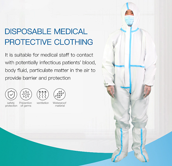 Laboratory Gowns Level 2 Non Woven Surgical Isolation Plastic Ppe Suit