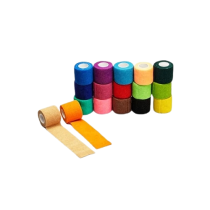 Custom Print Colored Non-woven Self Adhesive Vet Wrap Cohesive Sticky Elastic Bandage