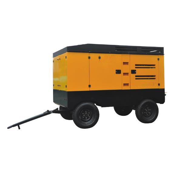 trailer mounted portable diesel screw air compressor