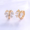 Wholesale 18k Gold CZ Butterfly Huggie Hoop Earrings| Ladies Fashion Earrings| Dainty Shining AAA Cubic Zirconia Gold Huggies