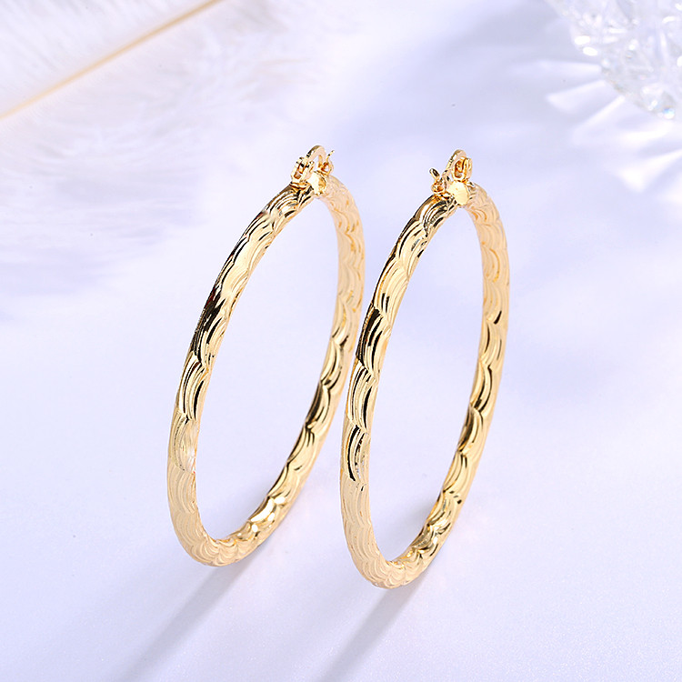 big wave fashion hoop earrings