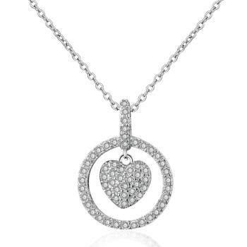 Custom Jewelry ODM & OEM| Heart Shaped Necklace Trendy Attractive Enternal Love| 18 karat Yellow White Gold Plated AAA CZ Women Pendant Necklaces Bespoke