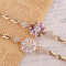 Bulk Jewelry Women Bracelets| Hotsale Bling Crystal Flower Bracelet|18K Gold Plated AAA Cubic Zirconia Bangles for Women Girls