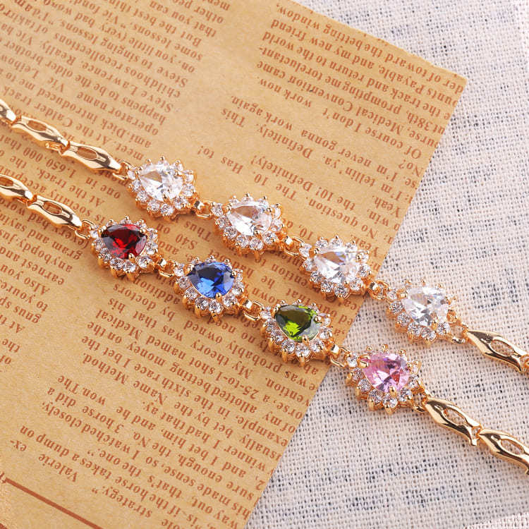 fashion dainty shining gold bracelet for wholesale