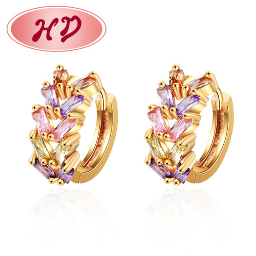 Cuztomized Wholesale Small Hoop Earrings| Cubic Zirconia Baguette Huggie Earrings Cluster| Cartilage Cuff Diamond Hypoallergenic 18k Gold Jewelry
