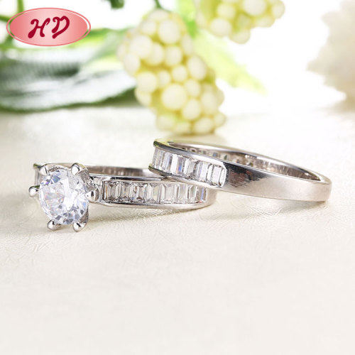 Wholesale White Gold Couple Rings | Infinite Love Engagement Matching Rings| AAA Cubic Zirconia Rings For Couples Wedding