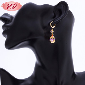 Jewelry Suppliers Chic Jewelry Customized| Waterdrop Teardrop Earring| 18k Gold Cubic Zirconia Dangle Drop Earrings for Women