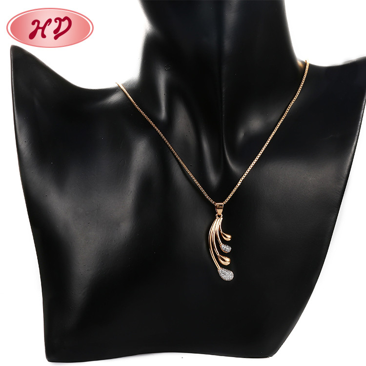 18k gold feather pendant necklaces sets