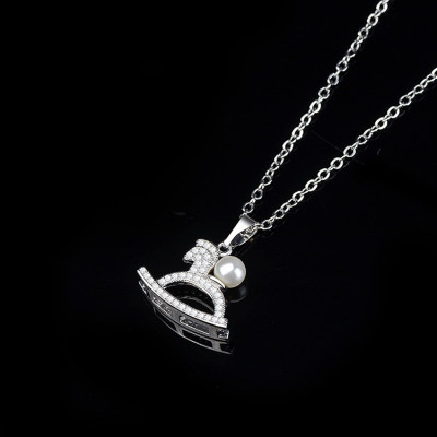 Bulk Wholesale Jewelry Pendant Necklace| Lastest Jewelry Brass Trojan Horse Necklace| Yellow White Gold Necklaces For Kids Gift Women