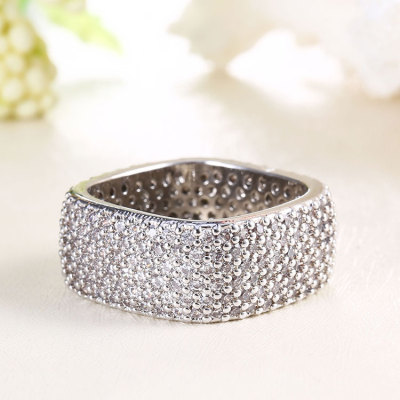 Wholesale Rings for Men or Women| Personalized Individual Geometric Square Gold Diamond Ring| Fashionable Hiphop Rings for Men Girls