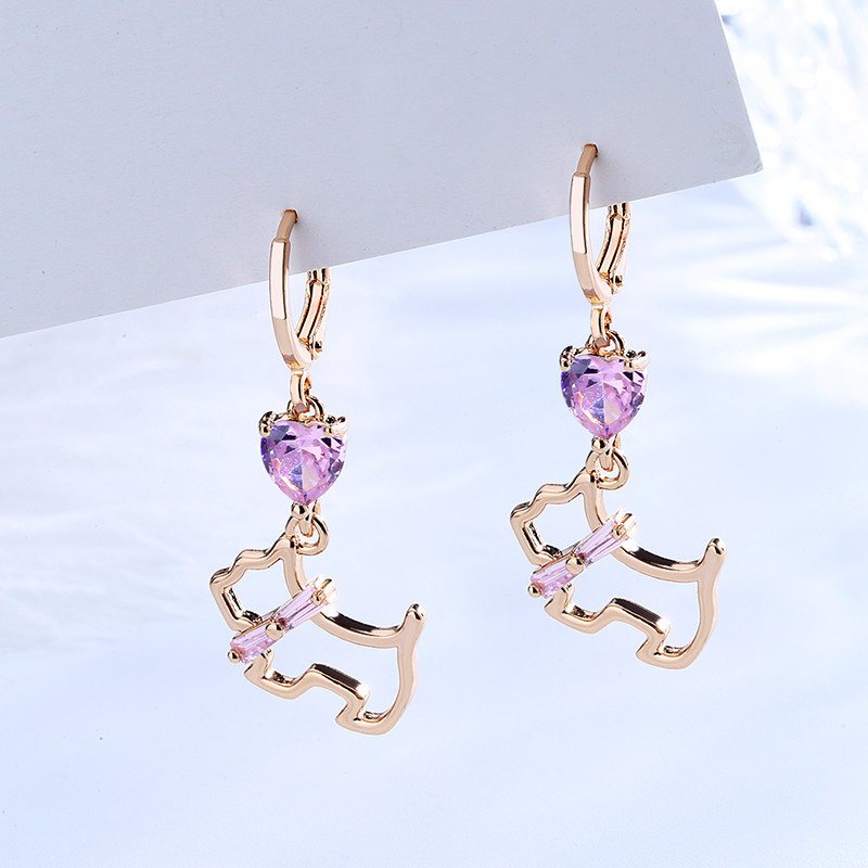 cat earring pink