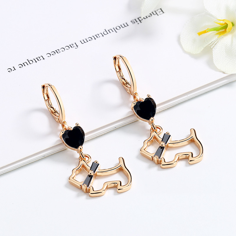 black cat earrings