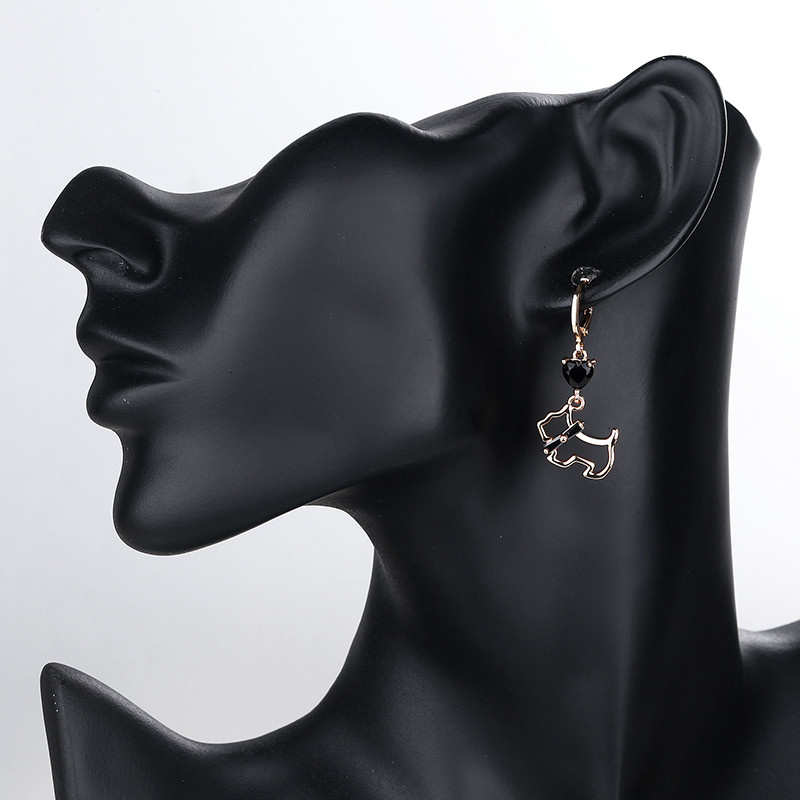 black cat earring