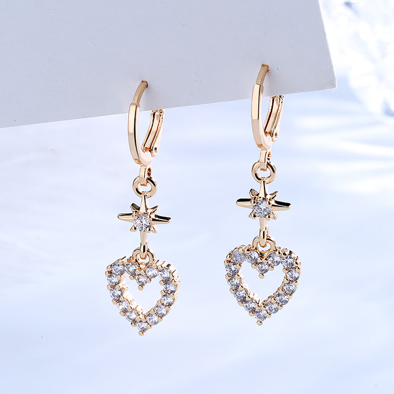 CZ drop earrings