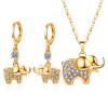 2023 Venta al por mayor Inolvidable | Joyería HD de elefante chapada en oro de 18 quilates | Conjuntos de collar de aretes para mujer | Hecho en china